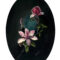 A black-themed magnolia flower painting representing elegance and inner strength