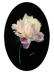 A rich peony flower painting symbolizing health, prosperity, and a long happy life